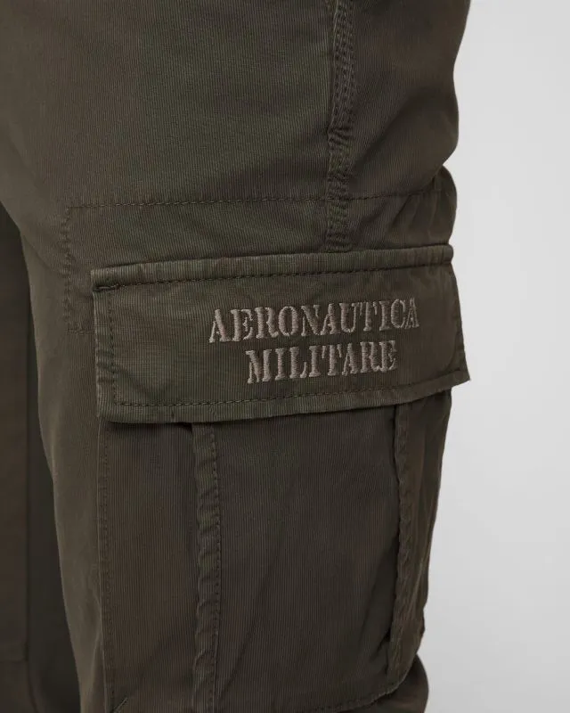 Stretch gabardine cargo pants