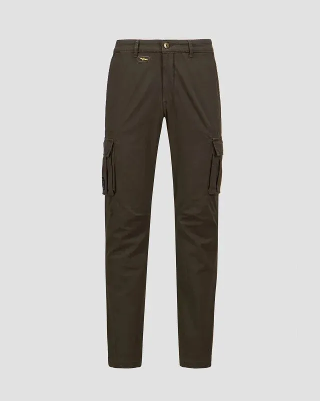 Stretch gabardine cargo pants