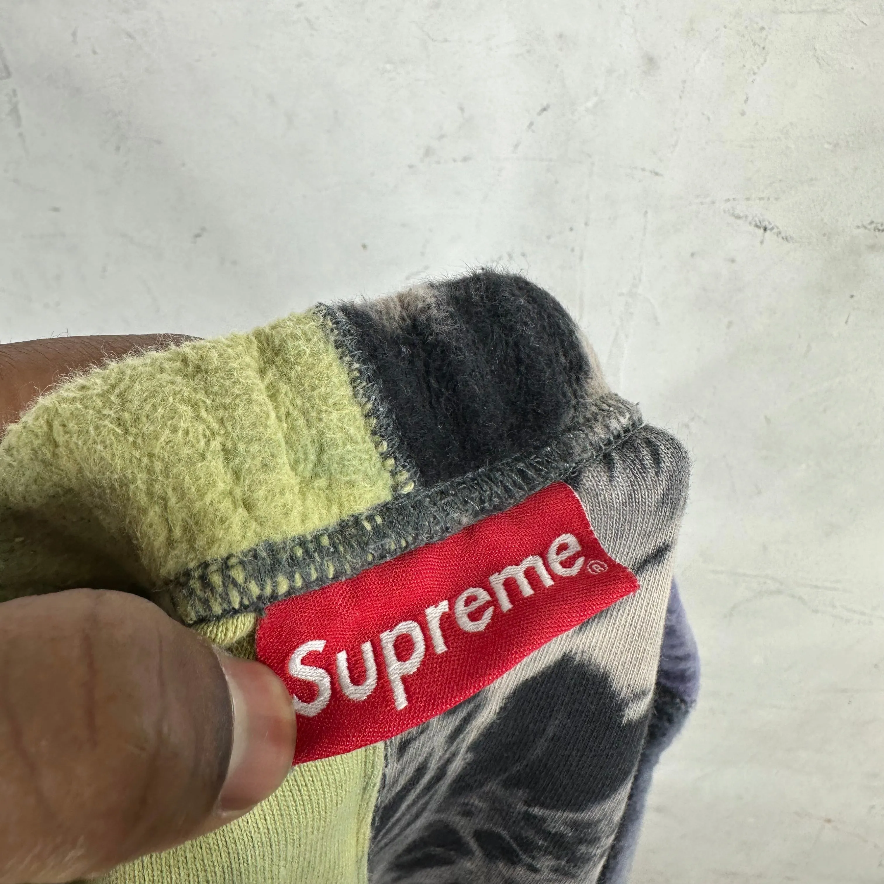 Supreme Patchwork Dyed Fleece Trousers