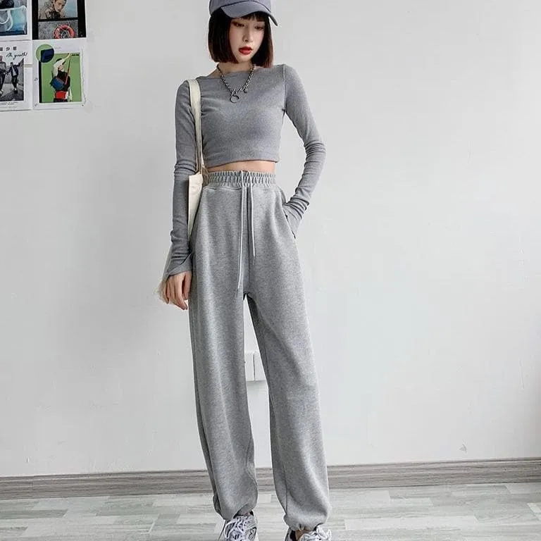 Sweatpants With Drawstring Cuffs