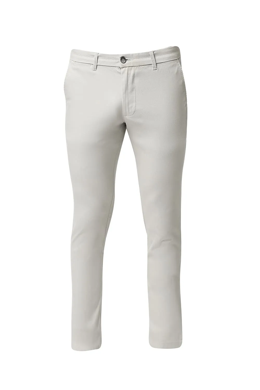 Tapered Fit Cotton Stretch Trousers