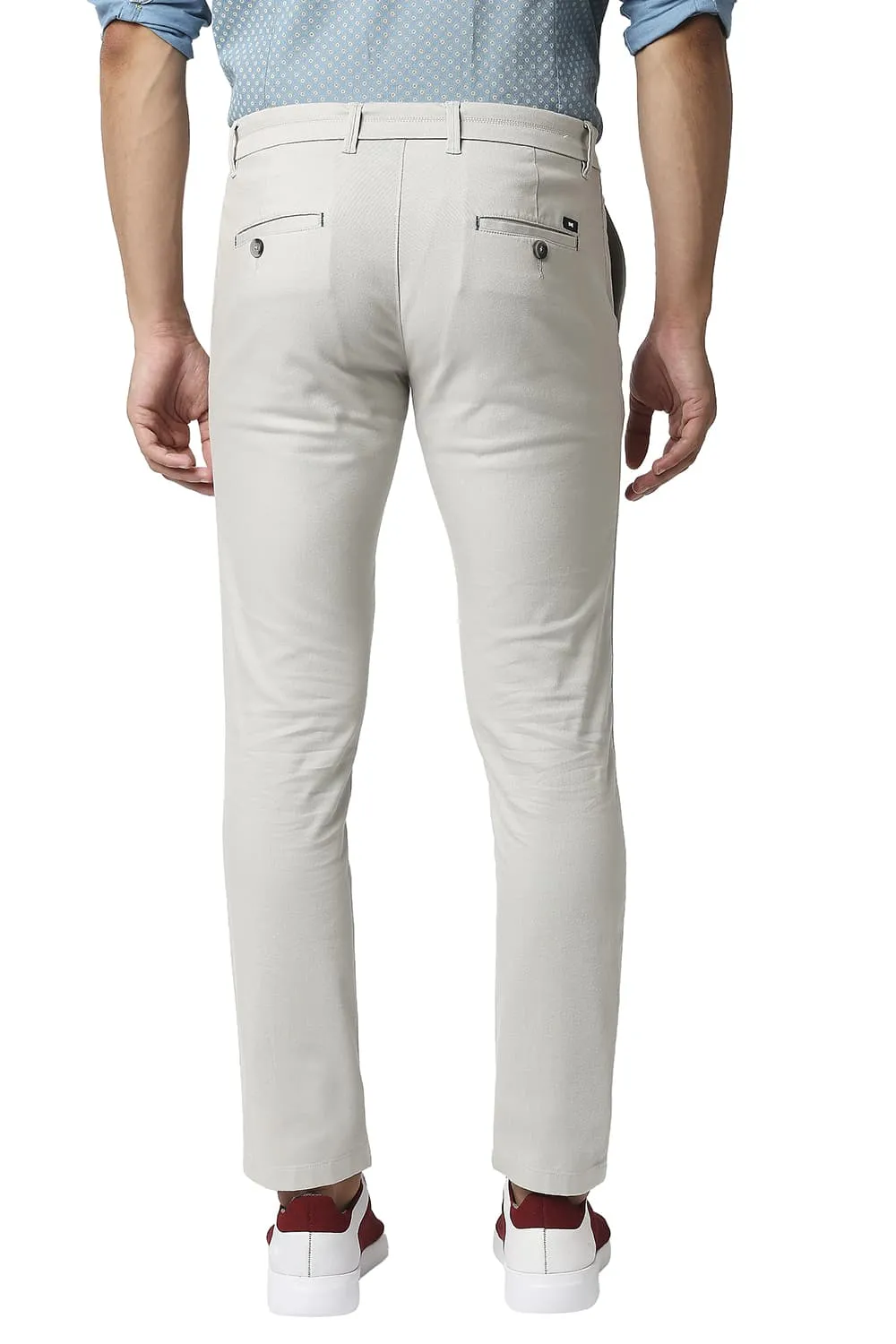 Tapered Fit Cotton Stretch Trousers