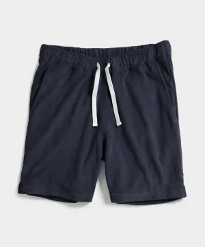 Terry Warm Up Short in Navy