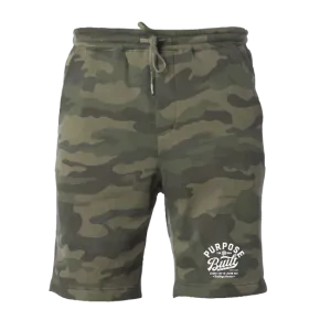 The Script Youth Fleece Shorts, Forest Camo