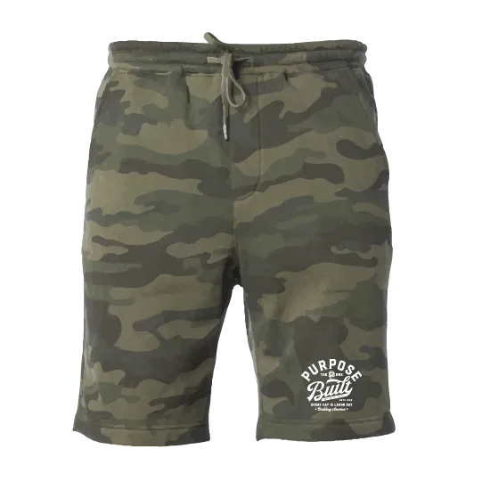 The Script Youth Fleece Shorts, Forest Camo