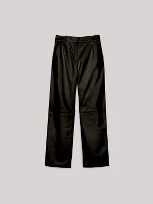 Trousers soft leather | black