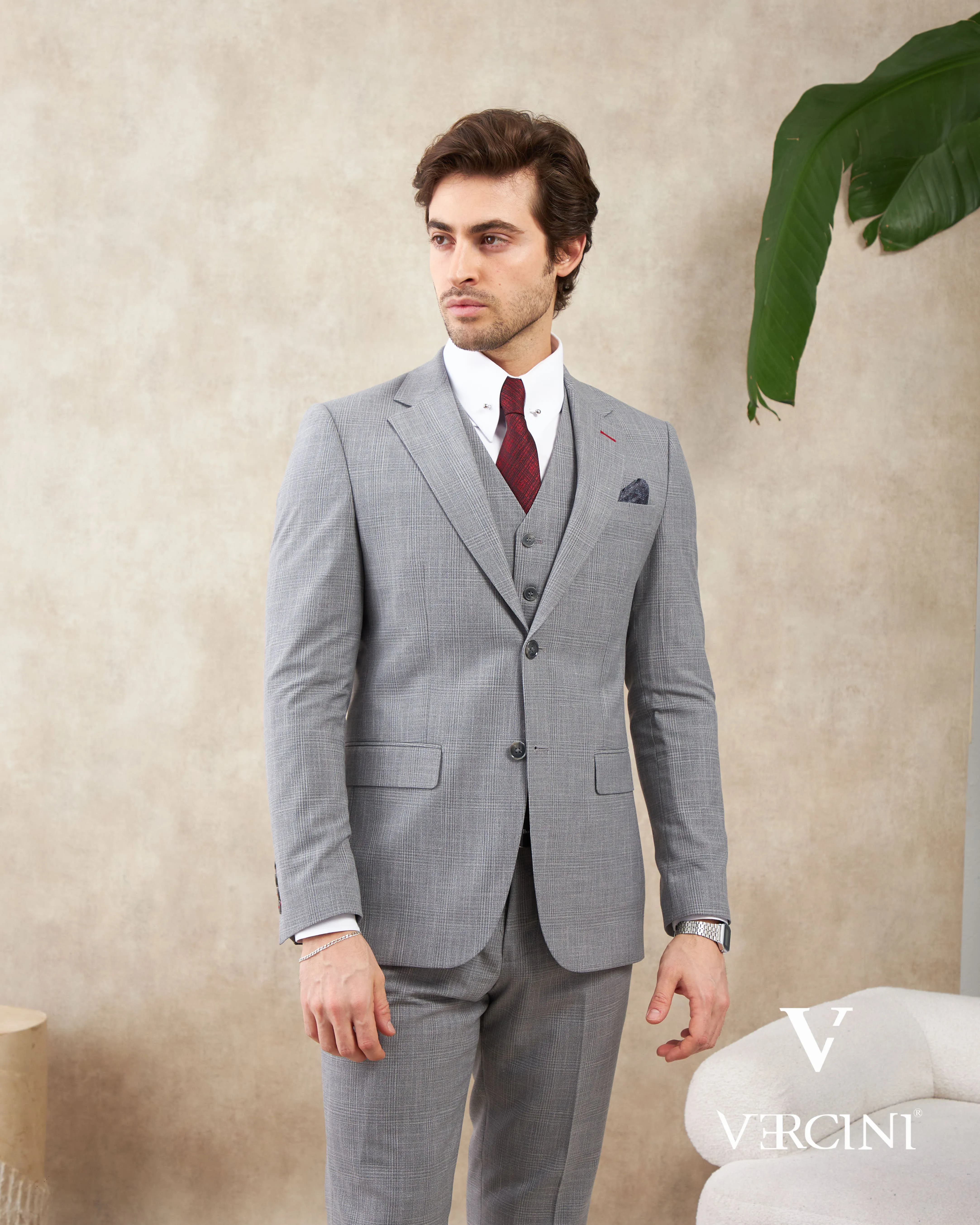 Vercini Metro Elegance Three-Piece Suit