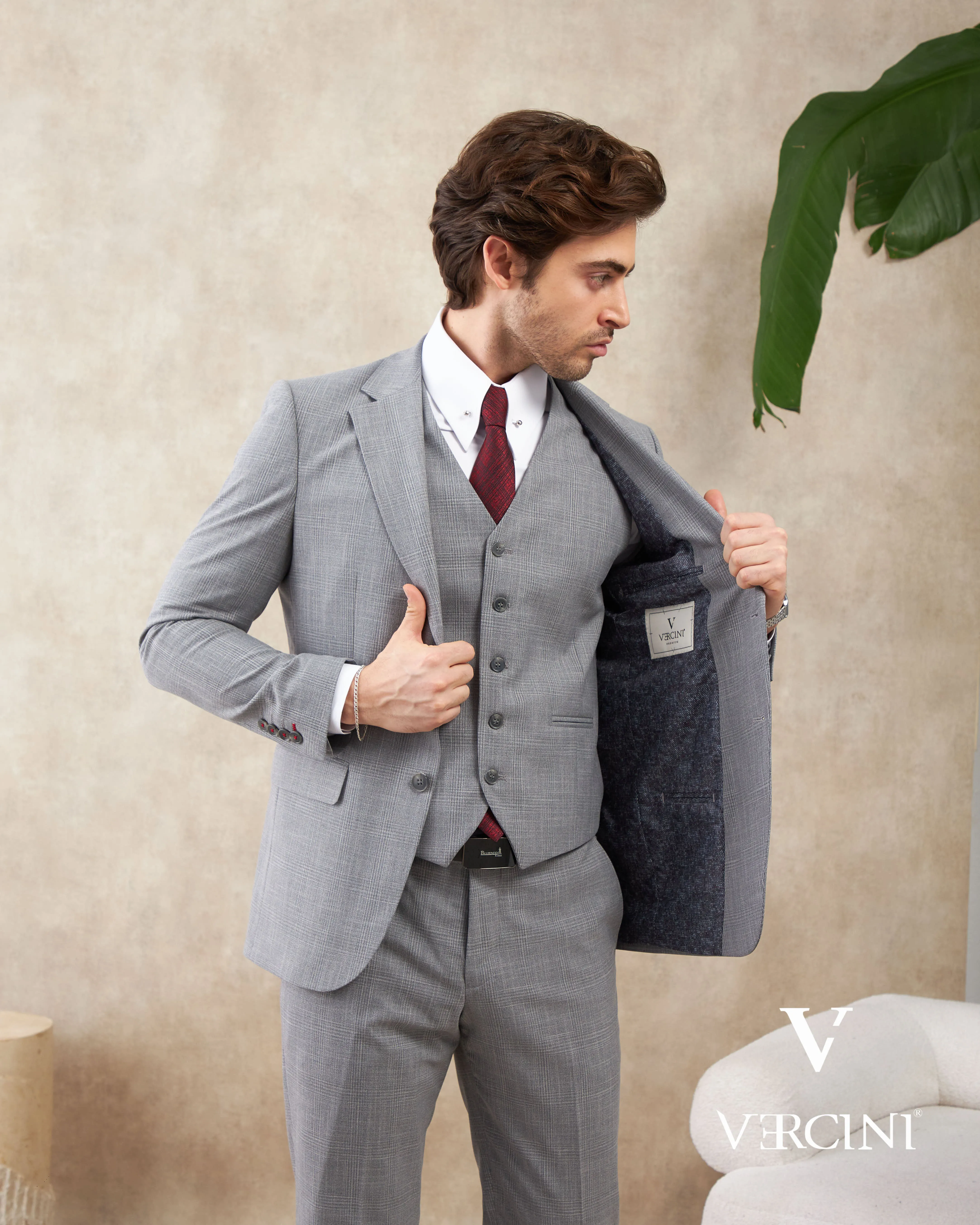 Vercini Metro Elegance Three-Piece Suit