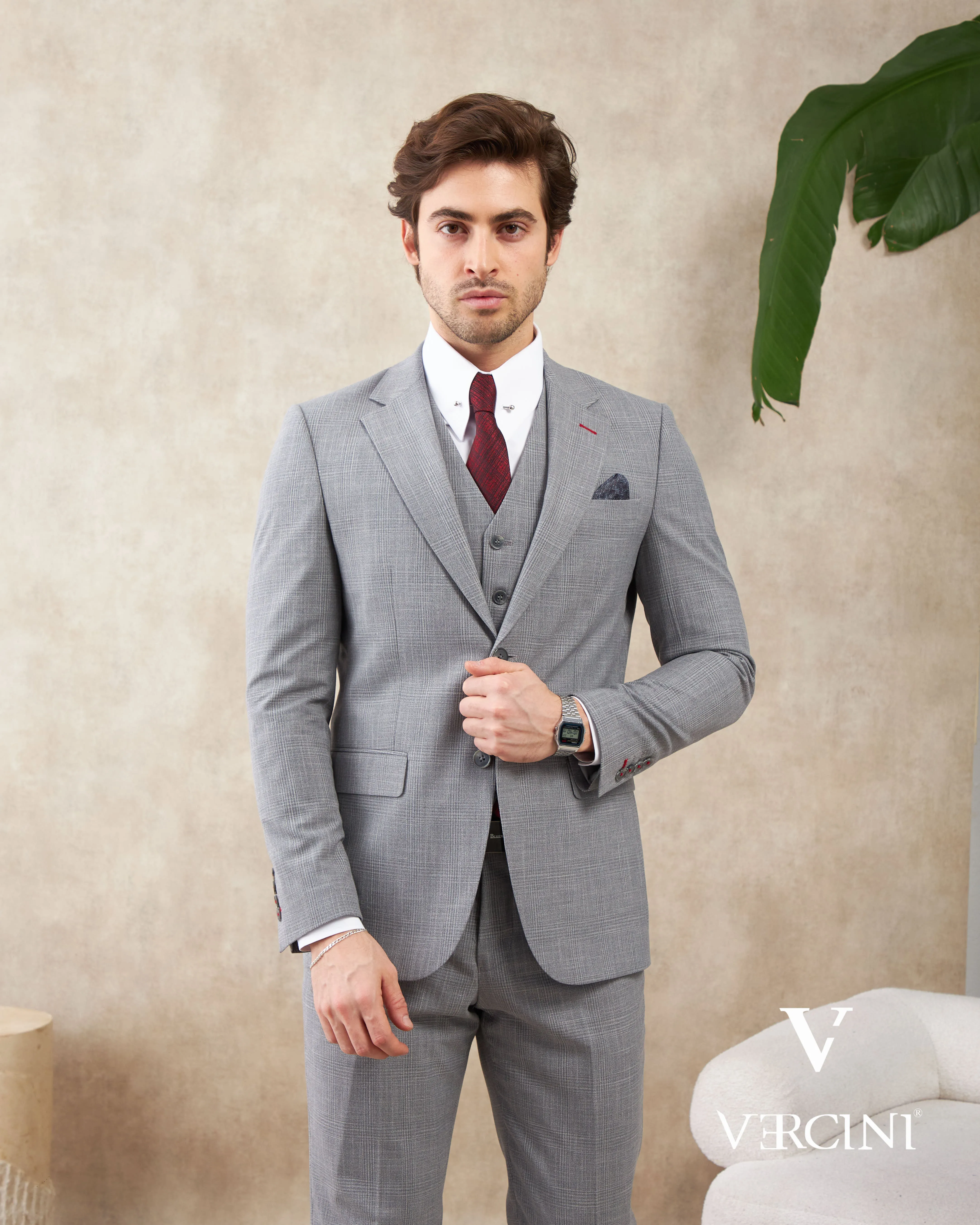 Vercini Metro Elegance Three-Piece Suit