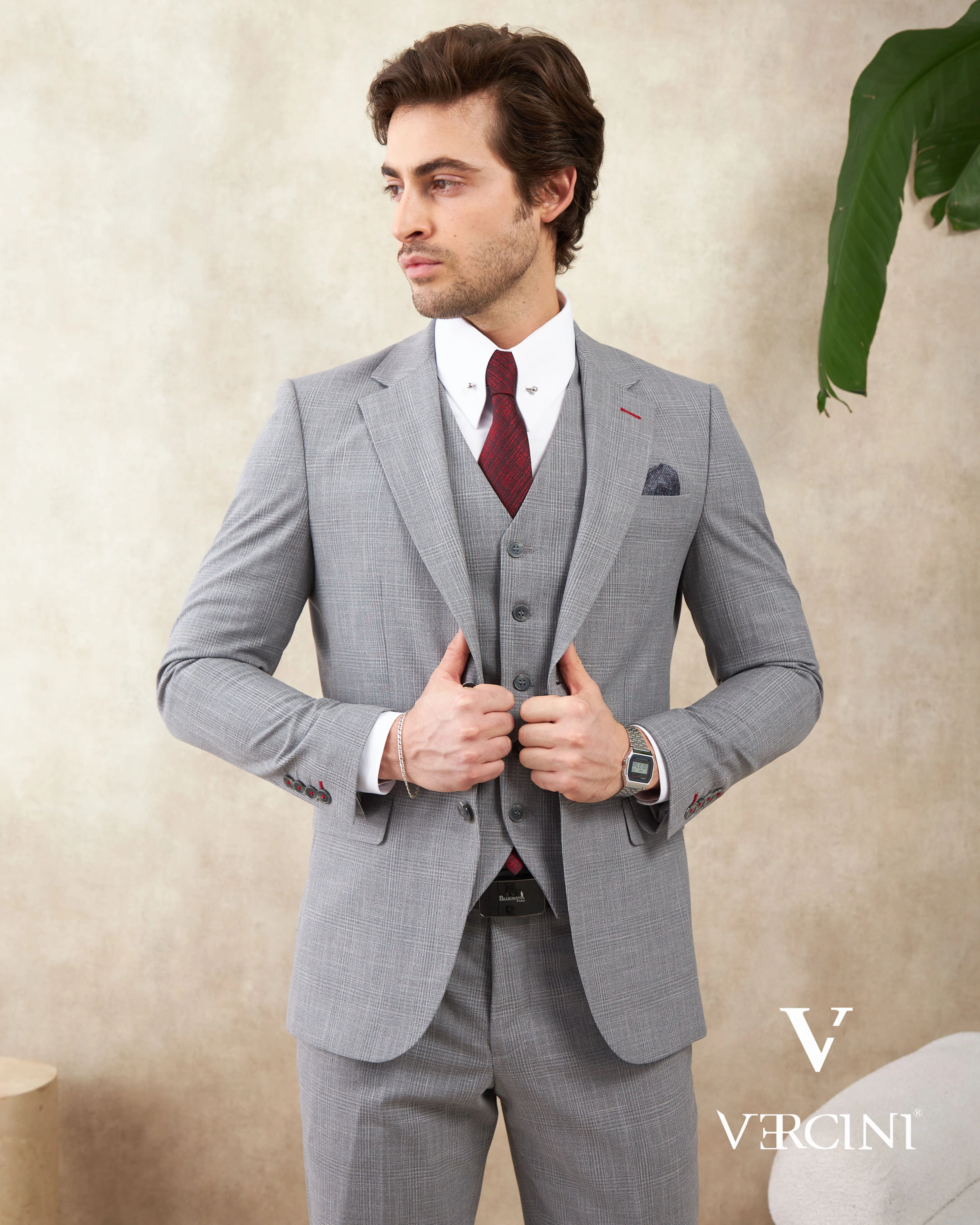 Vercini Metro Elegance Three-Piece Suit