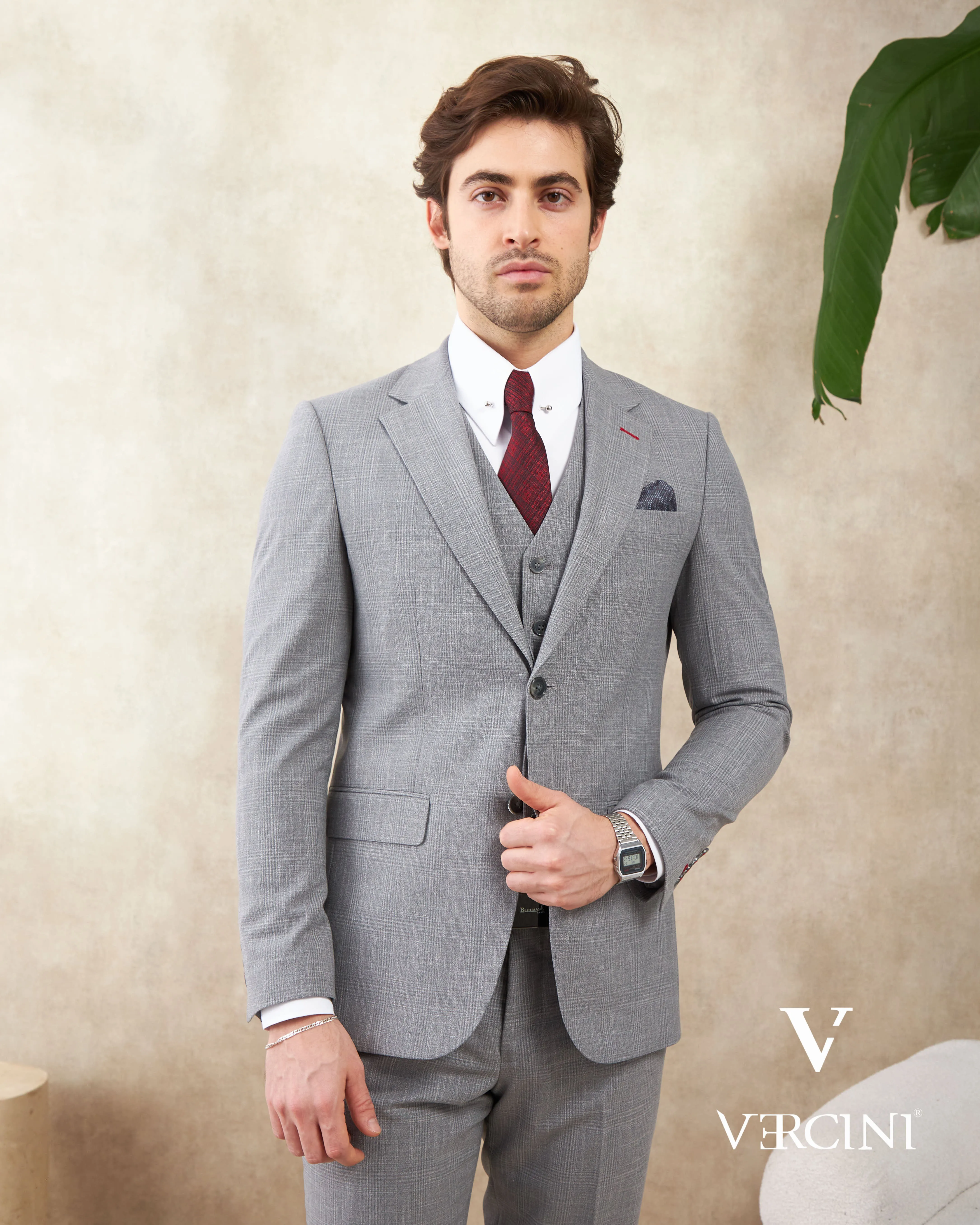 Vercini Metro Elegance Three-Piece Suit