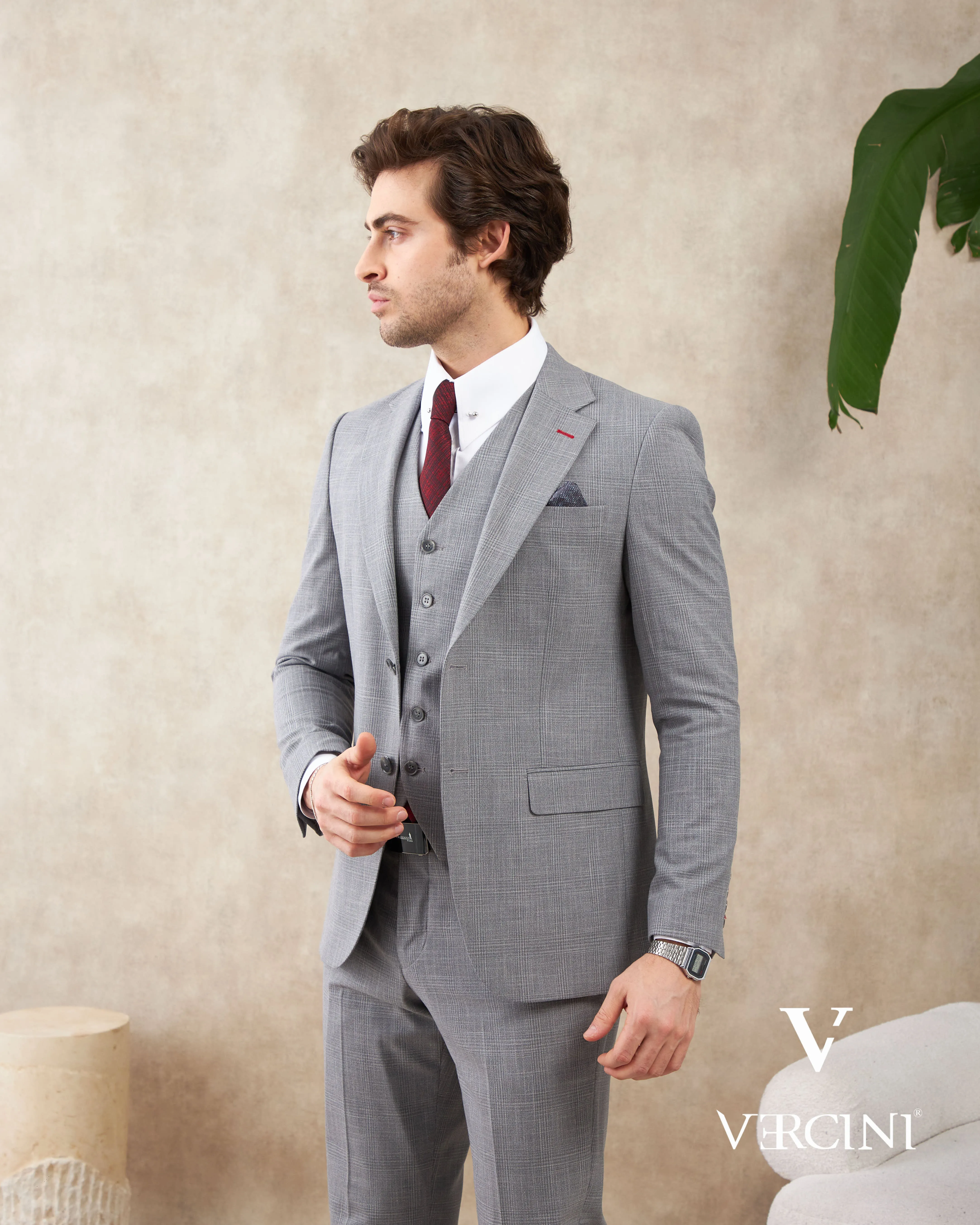 Vercini Metro Elegance Three-Piece Suit