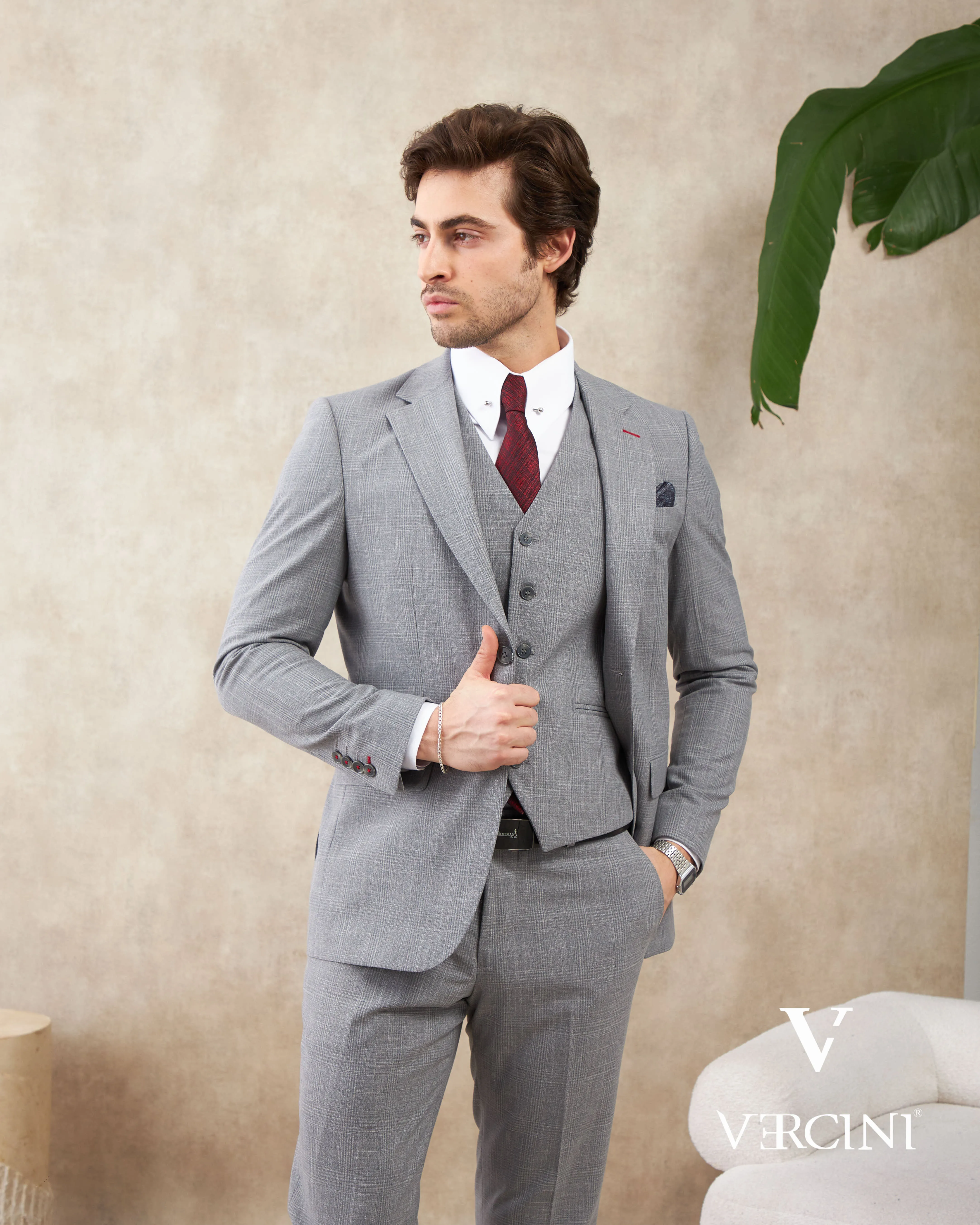 Vercini Metro Elegance Three-Piece Suit