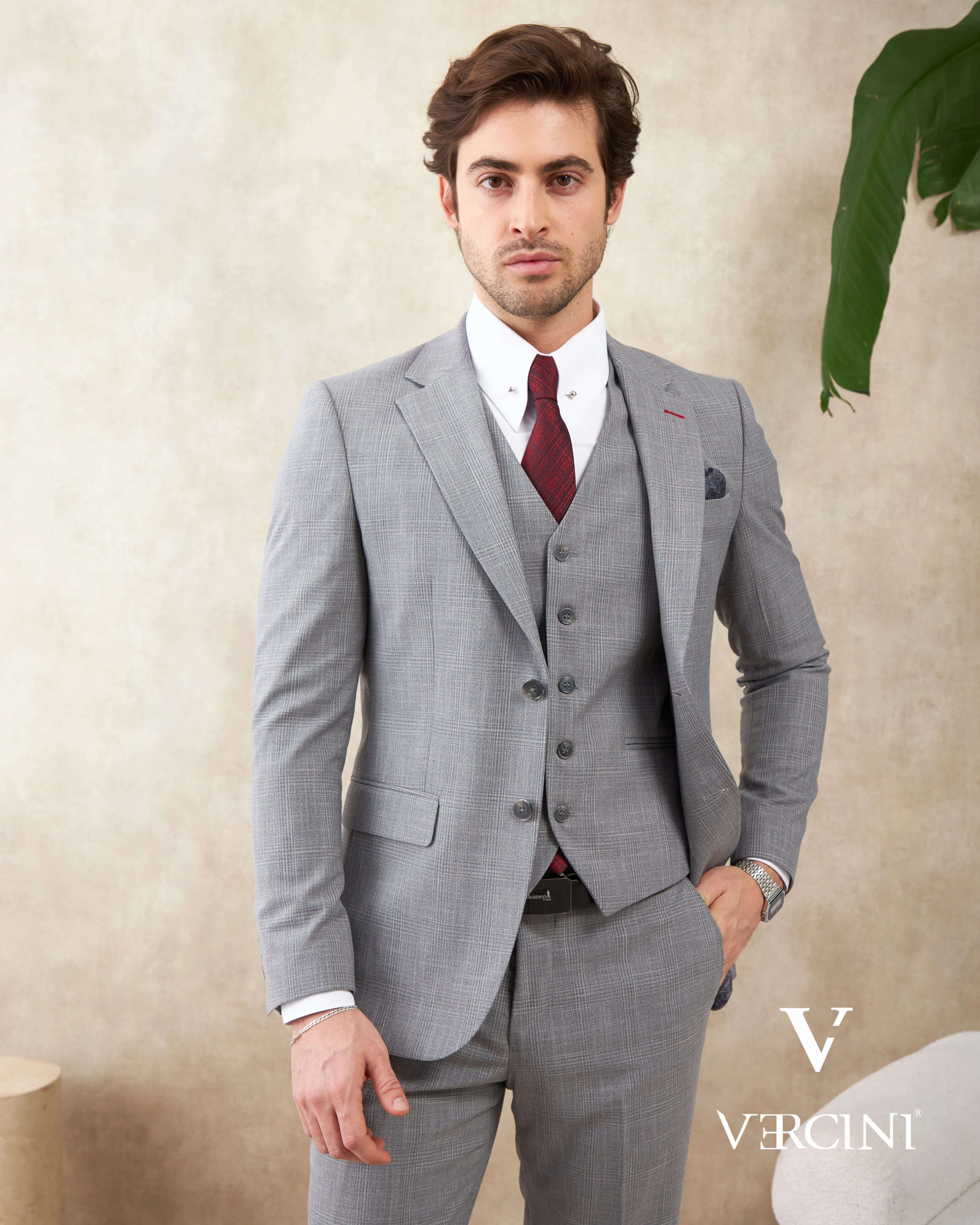 Vercini Metro Elegance Three-Piece Suit