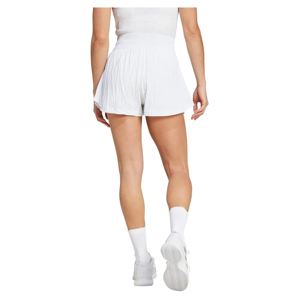 Womens Pro Aero.RDY Seersucker Tennis Shorts White