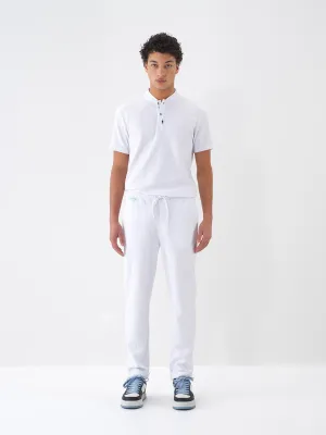 Xint Cotton Regular Fit White Jogger Trousers