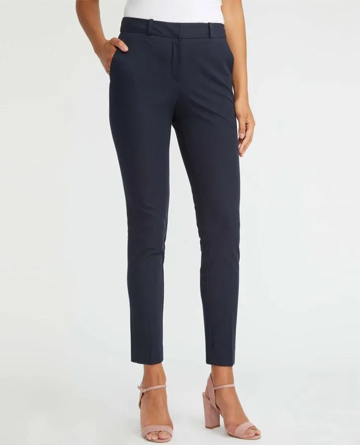 Zipped Bi-Stretch Trousers